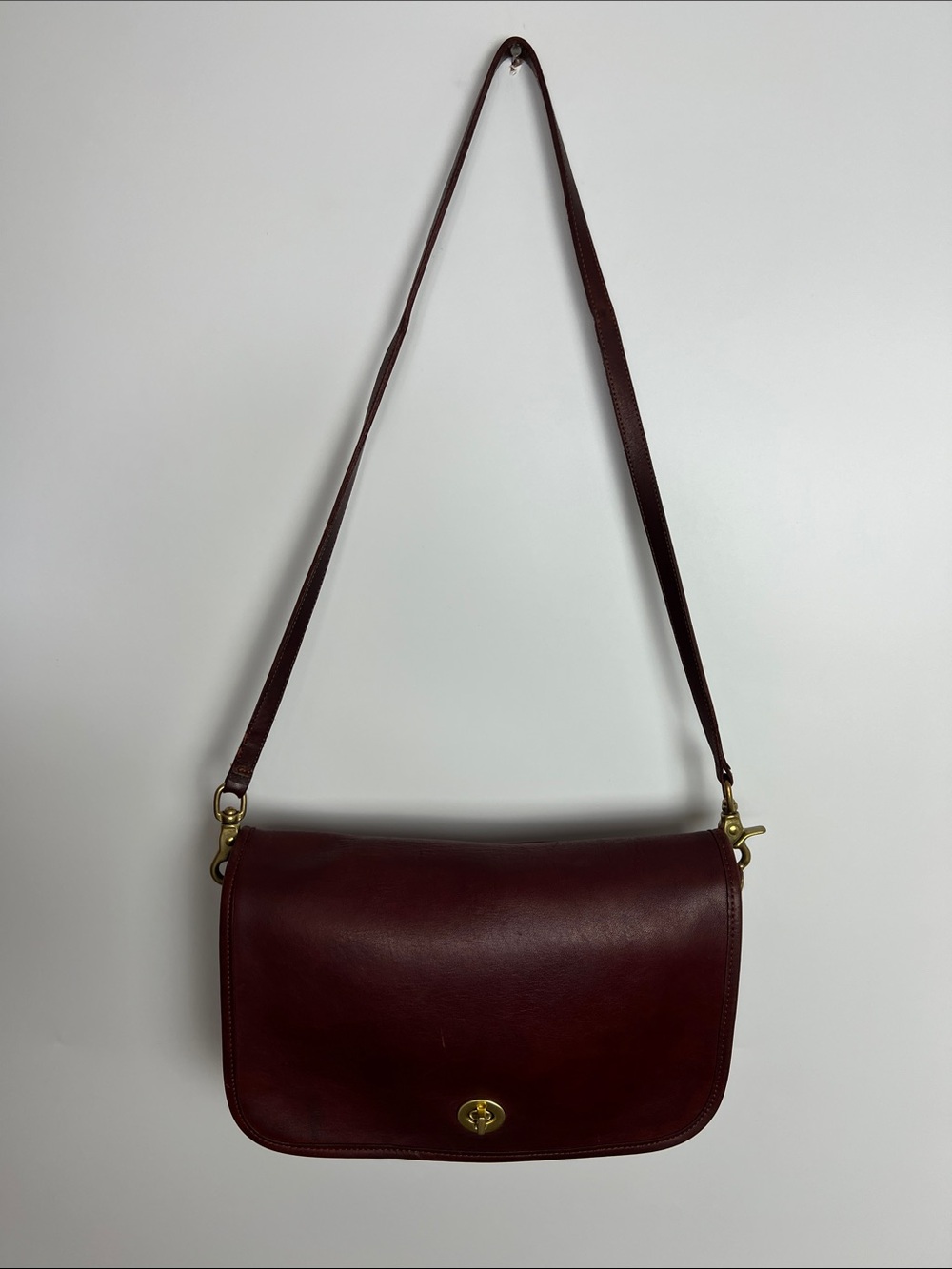 Project ***Painted*** Vintage Coach Burgundy Convertible Clutch Style 9635